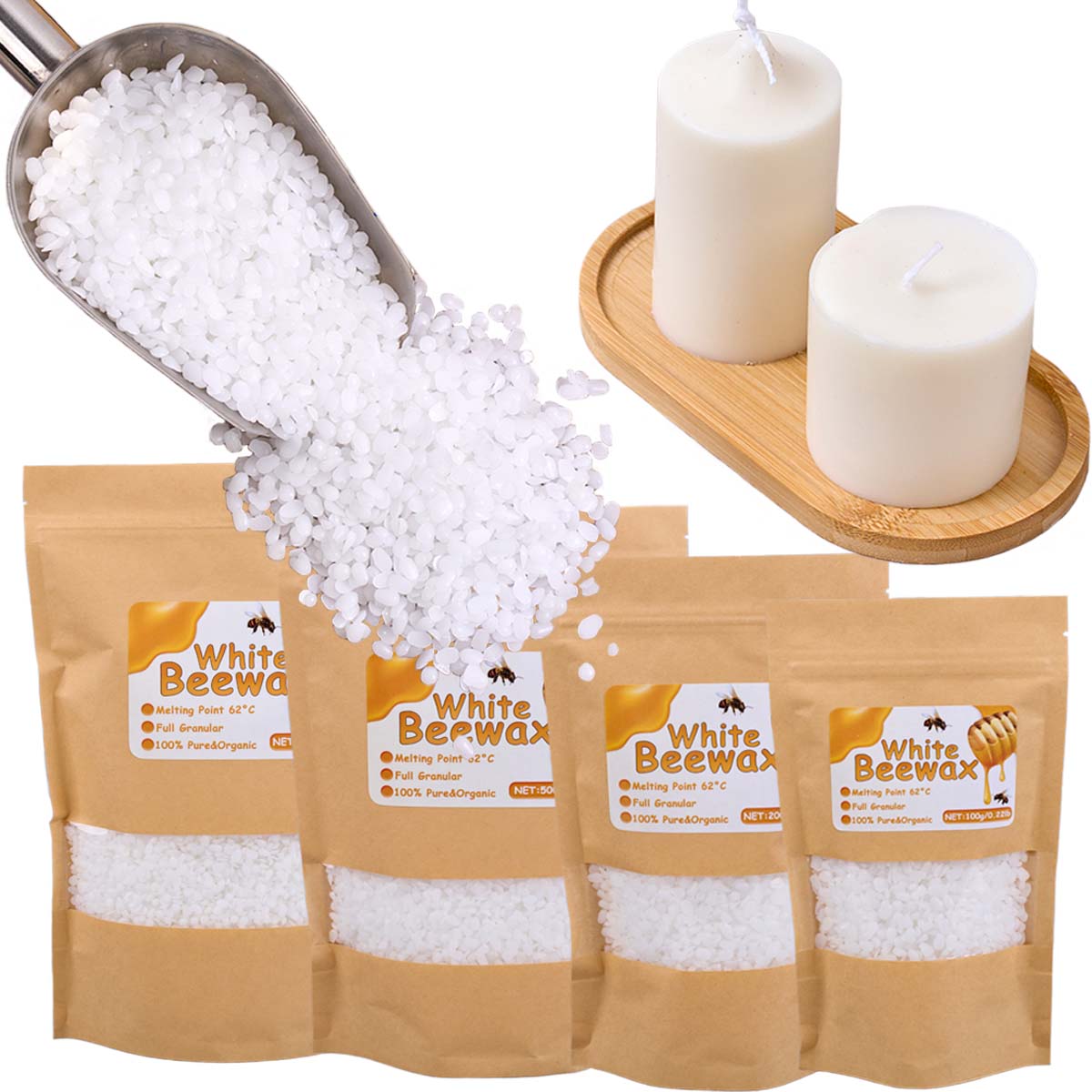 Candle Making With Beeswax - Cera de abejas blanca, vela perfumada