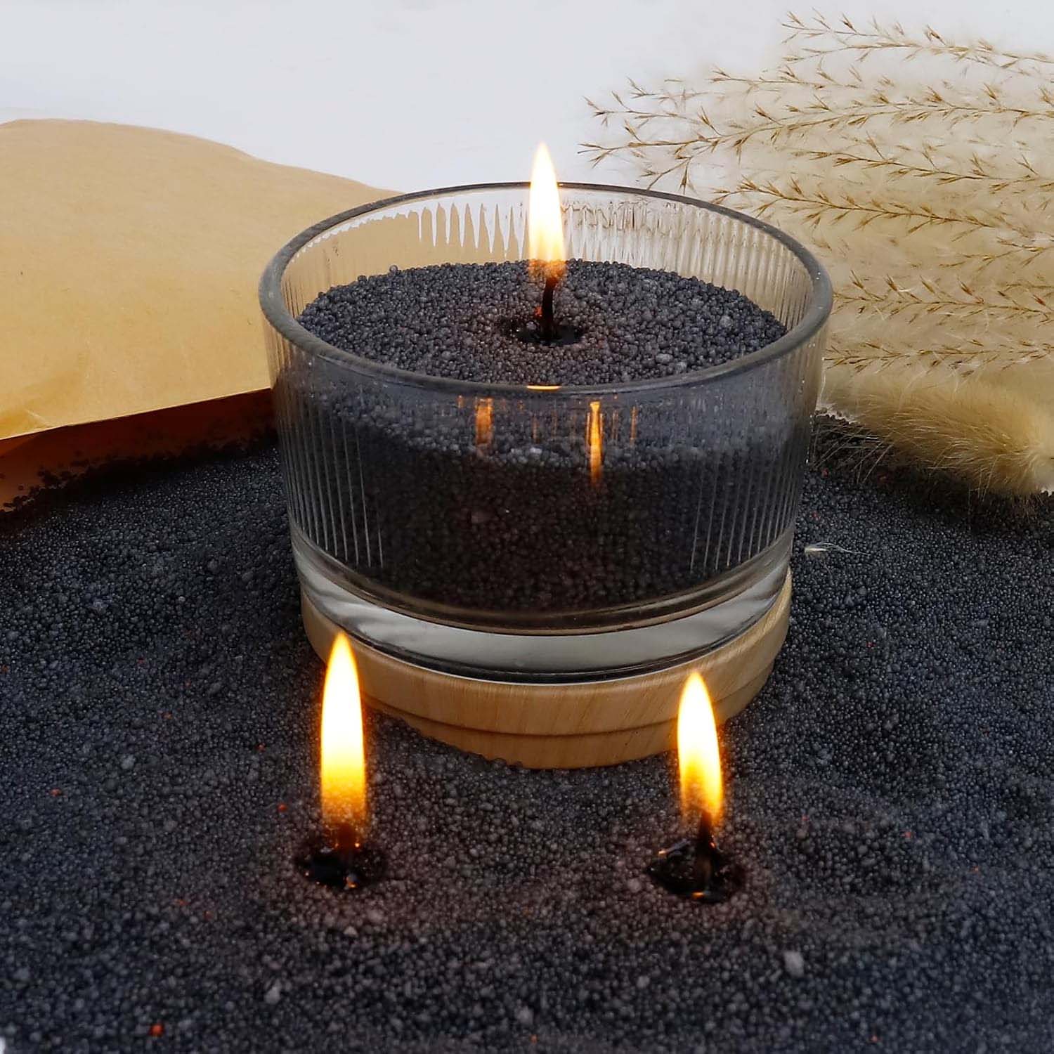 Candle Making With Beeswax - Arena Negra para Velas con Mecha,