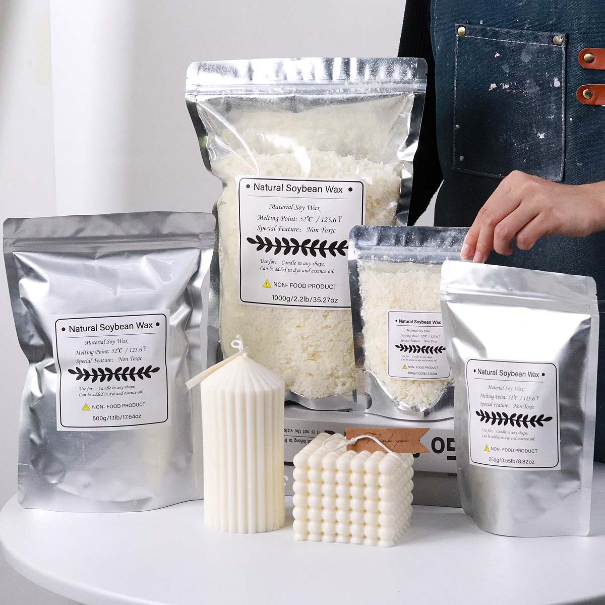 100/250/500/1000g escamas de c - Candle Making Diy Kit reseña y precio