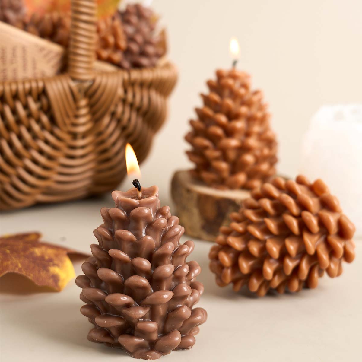 Adorno navideño, cono de pino, - Candle Making Books For Beginners reseña y precio