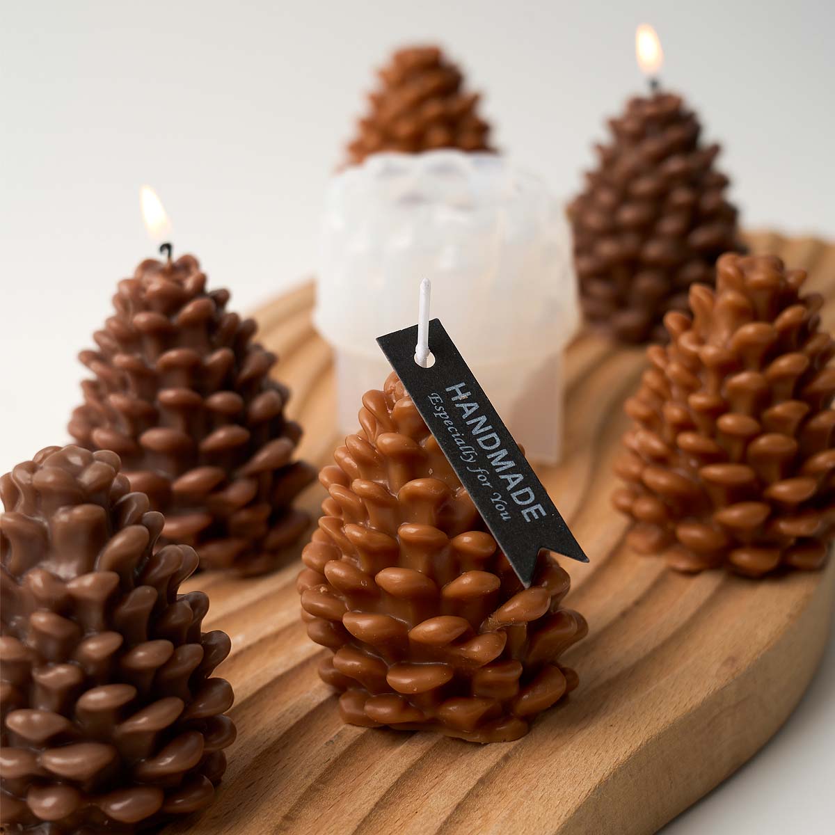 Adorno navideño, cono de pino, - Candle Making Books For Beginners reseña y precio